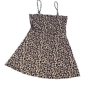 H&M large cheetah skater dress